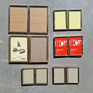 Vintage Golden Ornate Cottage Standing Folding Hinge Photo Picture Frame Lot